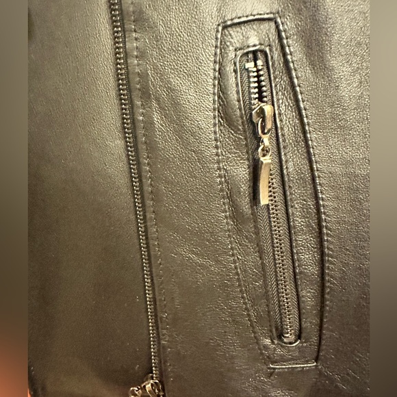 Vintage black leather jacket size large - Picture 4 of 4